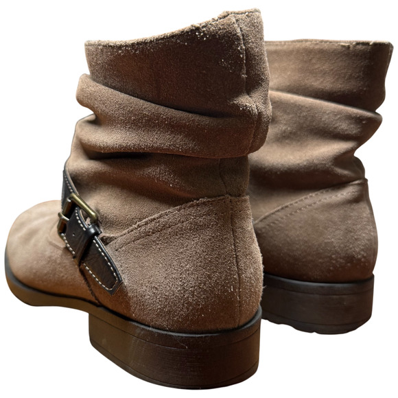 WHITE MOUNTAIN Nashville Women's 9 Brown Leather Boots Strap Buckle Casual - Picture 6 of 14